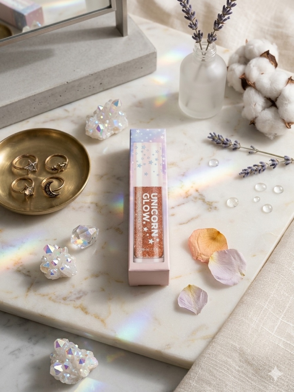 Unicorn Glow Shimmer Lip Gloss - Rose Gold